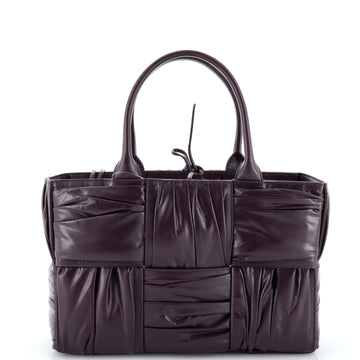 Bottega Veneta Arco Tote Maxi Intrecciato Plisse Leather Small