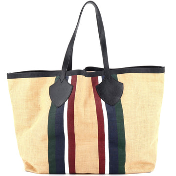 Burberry Giant Tote Striped Raffia XL