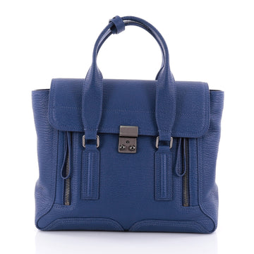 3.1 Phillip Lim Pashli Satchel Leather Medium Blue 2504701
