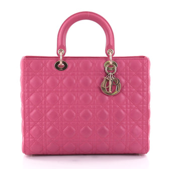 Christian Dior Lady Dior Handbag Cannage Quilt Lambskin 2504801