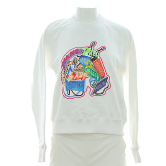 Hermes Women's Chevaloscope Crewneck Sweater Embroidered Cotton