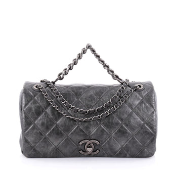 Chanel Pondichery Flap Bag Quilted Aged Calfskin Medium 2505102