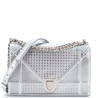 Christian Dior Diorama Flap Bag Cannage Embossed Calfskin Medium