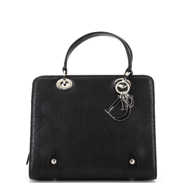 Christian Dior Lady Dior Soft Zip Tote Cannage Stitch Leather Small