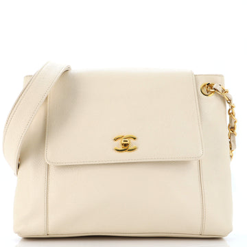 Chanel Vintage CC Flap Shoulder Bag Caviar Medium