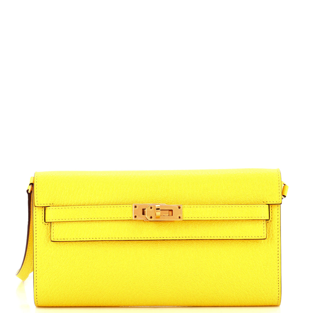 Kelly To Go Wallet Chevre Mysore / yellow