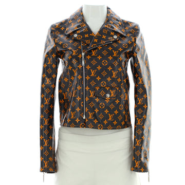 Louis Vuitton Women's Biker Jacket Monogram Printed Leather
