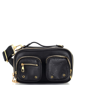 Louis Vuitton Utility Crossbody Bag Calfskin with Embossed Monogram Detail