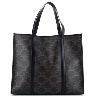 Celine Cabas Tote Triomphe Coated Canvas Large