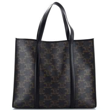 Celine Cabas Tote Triomphe Coated Canvas Large