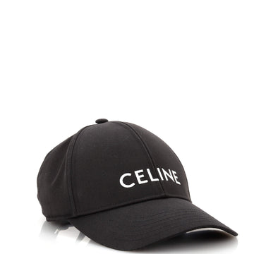 Celine Logo Baseball Cap Embroidered Canvas
