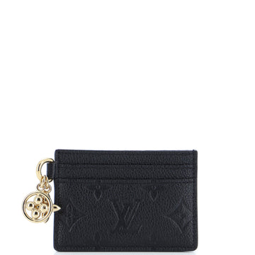 Louis Vuitton LV Charms Card Holder Monogram Empreinte Leather