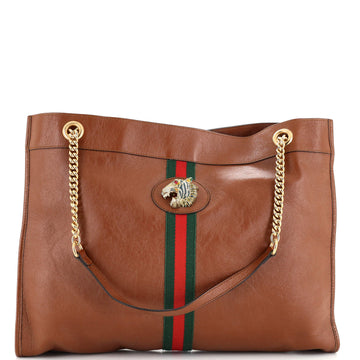 Gucci Rajah Chain Tote Leather Large