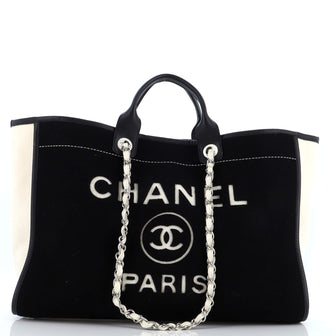 Chanel Deauville Tote Wool Felt Large
