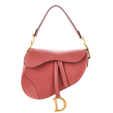 Christian Dior Saddle Handbag Leather Medium