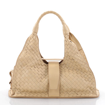 Bottega Veneta Top Flap Hobo Intrecciato Nappa Medium yellow 2506801