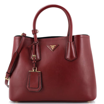 Prada Cuir Double Tote City Calfskin Medium