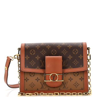 Louis Vuitton Dauphine Shoulder Bag Reverse Monogram Canvas MM