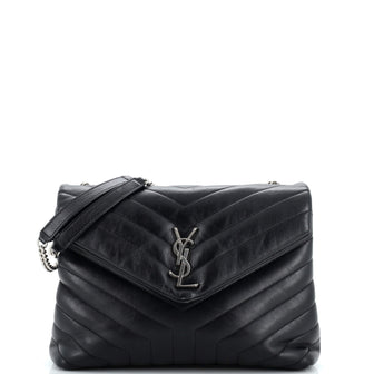 Saint Laurent Loulou Shoulder Bag Matelasse Chevron Leather Medium