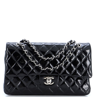 Chanel Classic Double Flap Bag Quilted Patent Medium