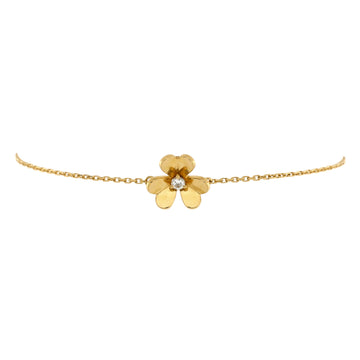Van Cleef & Arpels Frivole Bracelet 18K Yellow Gold with Diamond Mini