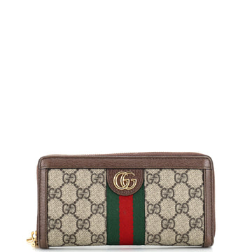 Gucci Ophidia Zip Around Wallet GG Coated Canvas