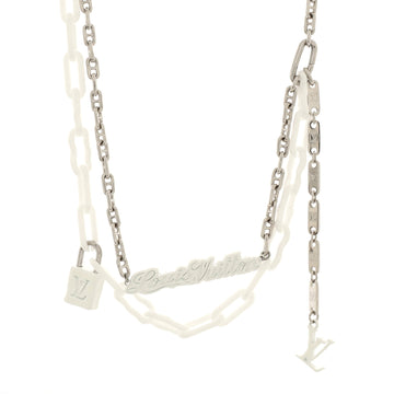 Louis Vuitton Chains Lettering Necklace Metal and Ceramic with Enamel