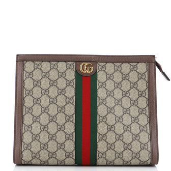 Gucci Ophidia Pouch GG Coated Canvas Medium