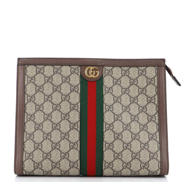 Gucci Ophidia Pouch GG Coated Canvas Medium