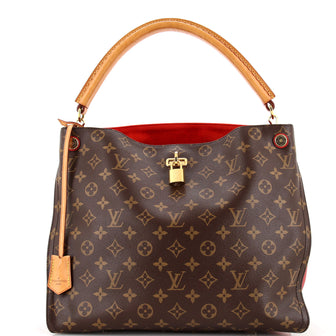 Louis Vuitton Gaia Handbag Monogram Canvas and Exotics