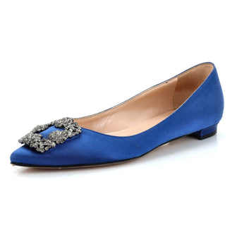 Manolo Blahnik Women's Hangisi Flats Satin