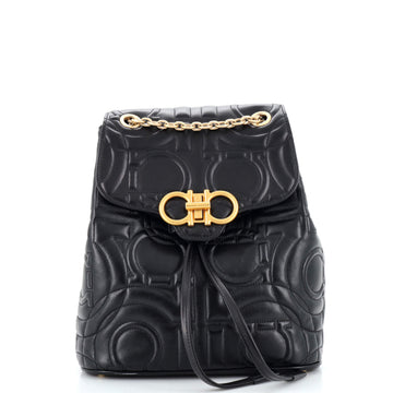 Salvatore Ferragamo Gancini Backpack Quilted Leather