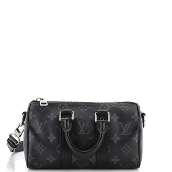 Louis Vuitton Keepall Bandouliere Bag Reverse Monogram Eclipse Canvas XS