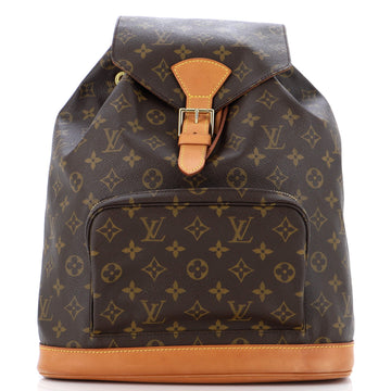 Louis Vuitton Vintage Montsouris Backpack Monogram Canvas GM