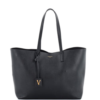 Versace Virtus Open Tote Leather Large