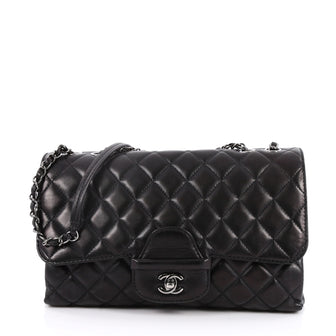 Chanel CC Lock Compartment Flap Bag Quilted Lambskin 2511501