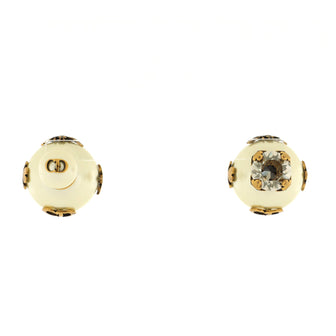 Christian Dior Multi Charm Tribales Stud Earrings Metal and Faux Pearls with Crystal