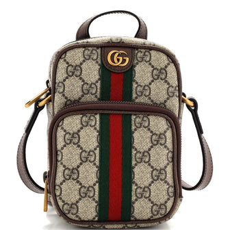 Gucci Ophidia Top Handle Crossbody Bag GG Coated Canvas Mini