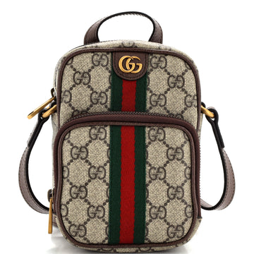 Gucci Ophidia Top Handle Crossbody Bag GG Coated Canvas Mini