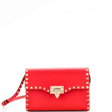 Valentino Garavani Rockstud Flip Lock Flap Bag Leather Medium