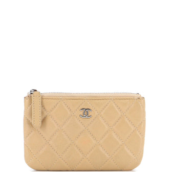 Chanel Classic O Case Pouch Quilted Caviar Mini