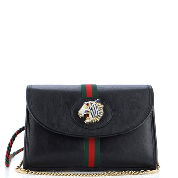 Gucci Rajah Web Chain Shoulder Bag Leather Small