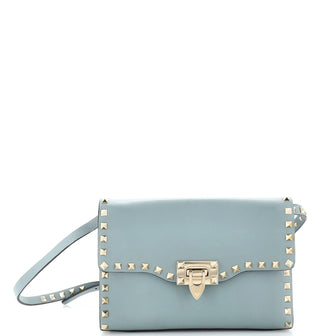 Valentino Garavani Rockstud Flip Lock Flap Bag Leather Medium