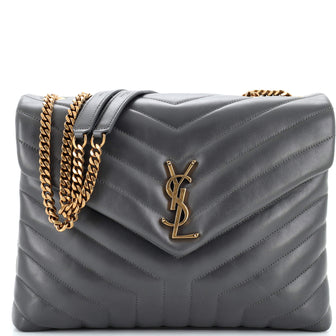 Saint Laurent Loulou Shoulder Bag Matelasse Chevron Leather Medium