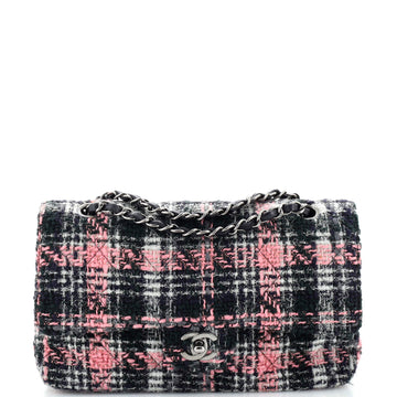 Chanel Vintage Classic Double Flap Bag Quilted Tweed Medium
