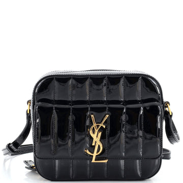 Saint Laurent Vicky Camera Bag Vertical Quilt Patent Medium