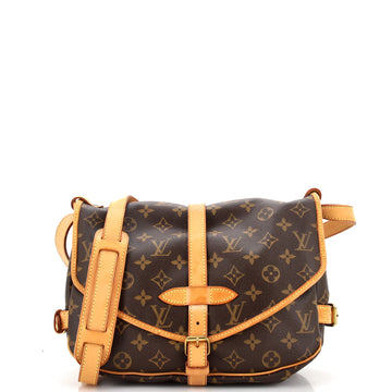 Louis Vuitton Saumur Handbag Monogram Canvas 30