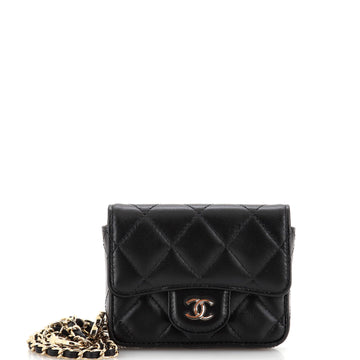 Chanel Classic Flap Chain Belt Bag Quilted Lambskin Mini