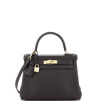 Hermes Kelly Handbag Bicolor Swift with Permabrass Hardware 28