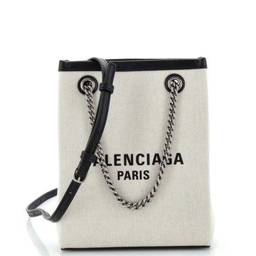 Balenciaga Duty Free Phone Crossbody Bag Printed Canvas